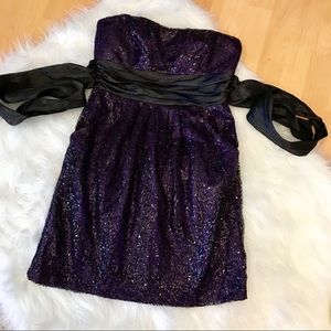 Speechless strapless sequined dress purple size 9 Prom Hoco New Years Party